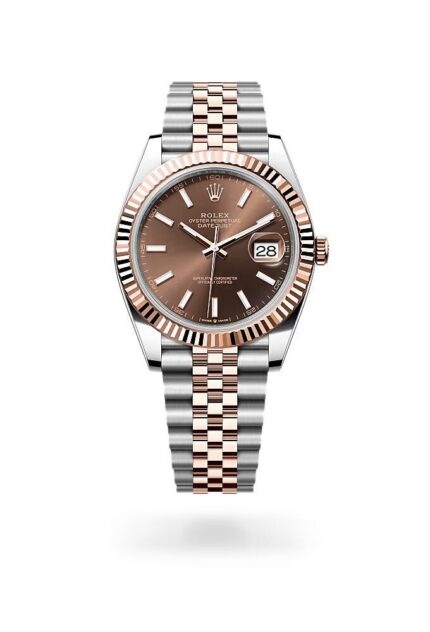 Rolex Datejust 41 Steel Everose Gold Chocolate Dial Watch