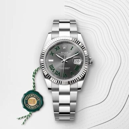 Rolex datejust Oyster, 41 mm, Oystersteel and white gold