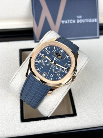 Patek Philippe - Aquanaut Luce Annual Calendar - Blue Dial - 2023 - 5261R-001 - Rose Gold - Blue Rubber Strap