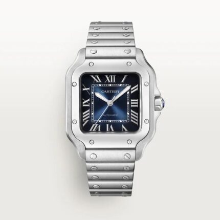 Santos de Cartier watch Silver Blue Dial