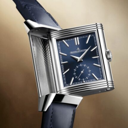 Jaeger-LeCoultre Reverso Tribute Duoface Small Seconds mechanical blue dial blue leather strap
