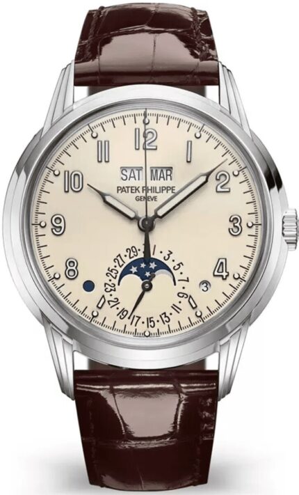 Patek Philippe Grand Complications 5320Beige Dial, White Gold, Perpetual Calendar, Men's Watch