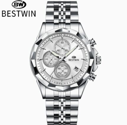 Bestwin BW1734 Luminous thin steel quartz watch for men
