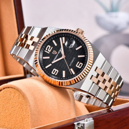 PAGANI DESIGN PD-YS027 Men's Automatic Watch - Two-Tone Rose Gold/Stainless Steel